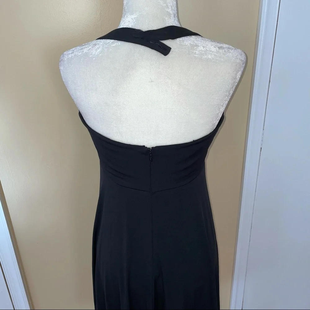 Maggy Long Black Halter Dress - Picture 5 of 6